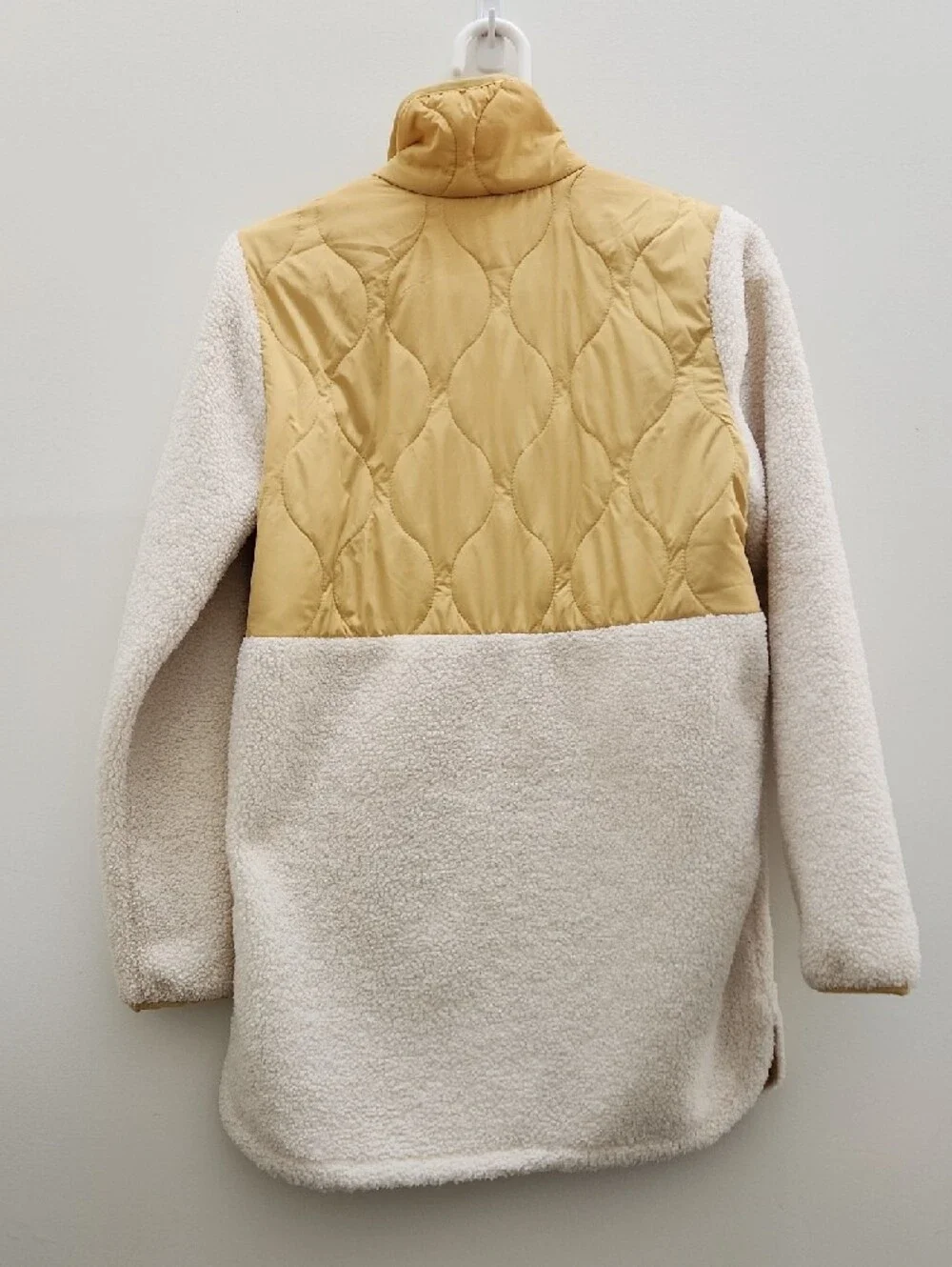 Reitmans Cream and Mustard Quilted Sherpa Jacket - Picture 2 of 4